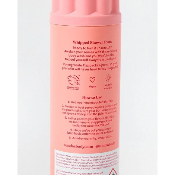 Sundae Pomegranate Fizz Foaming Body Wash Whipped Shower Foam 256ml - Picture 3 of 7